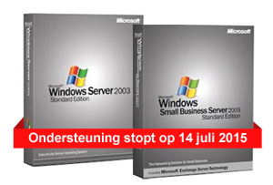 Windows Server 2003 en Small Business Server ondersteuning stopt